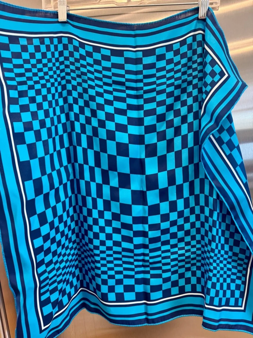 NWT Porsche x Soho House Blue Pasha Scarf Bandana - Satin Silk Material , New